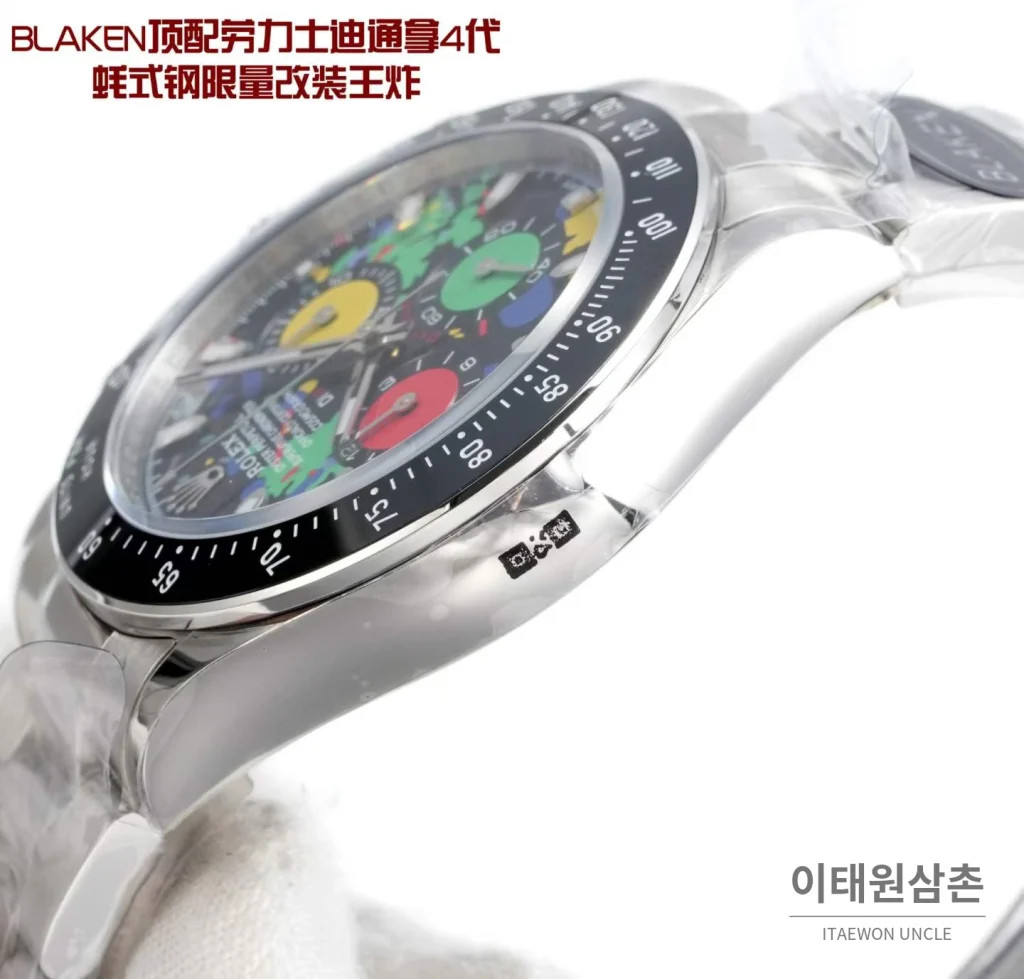 롤렉스 데이토나 904L 스틸 블랙다이얼 크로노그래프 오토매틱 40mm (4)