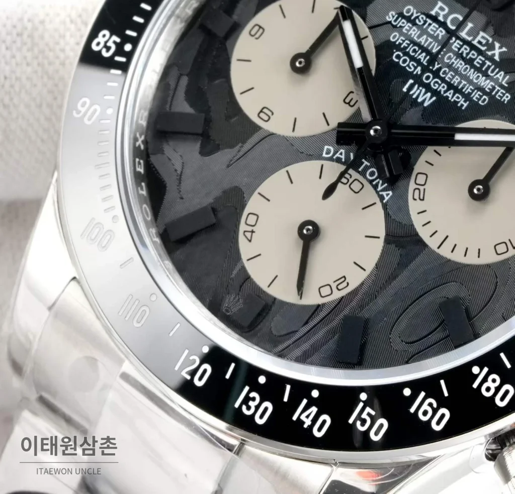 롤렉스 데이토나 904L 스틸 블랙다이얼 크로노그래프 오토매틱 40mm (6)