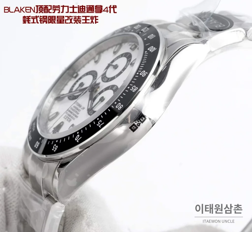 롤렉스 데이토나 904L 스틸 블랙다이얼 크로노그래프 오토매틱 40mm (7)