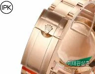 롤렉스 데이토나 904L스틸 블랙다이얼 레인보우베젤 크로노그래프 오토매틱 40mm 로즈골드 브레이슬릿