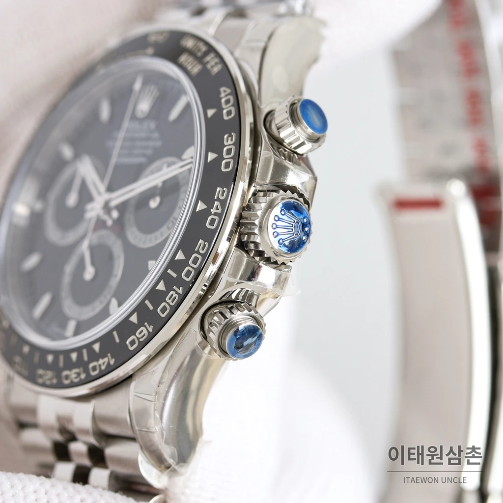 롤렉스 데이토나 904L 스틸 세라믹 베젤 주빌리 블랙다이얼 오토매틱 40mm