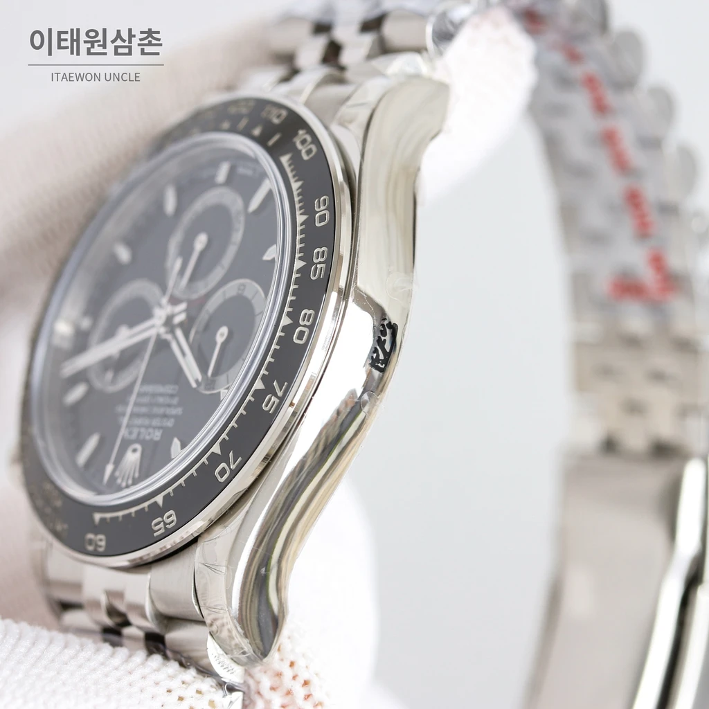 롤렉스 데이토나 904L 스틸 세라믹 베젤 주빌리 블랙다이얼 오토매틱 40mm