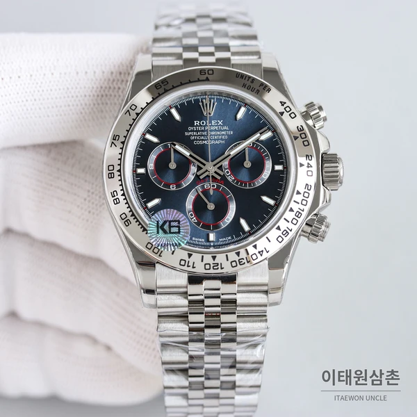 롤렉스 데이토나 904L 스틸 세라믹 베젤 주빌리 네이비다이얼 오토매틱 40mm
