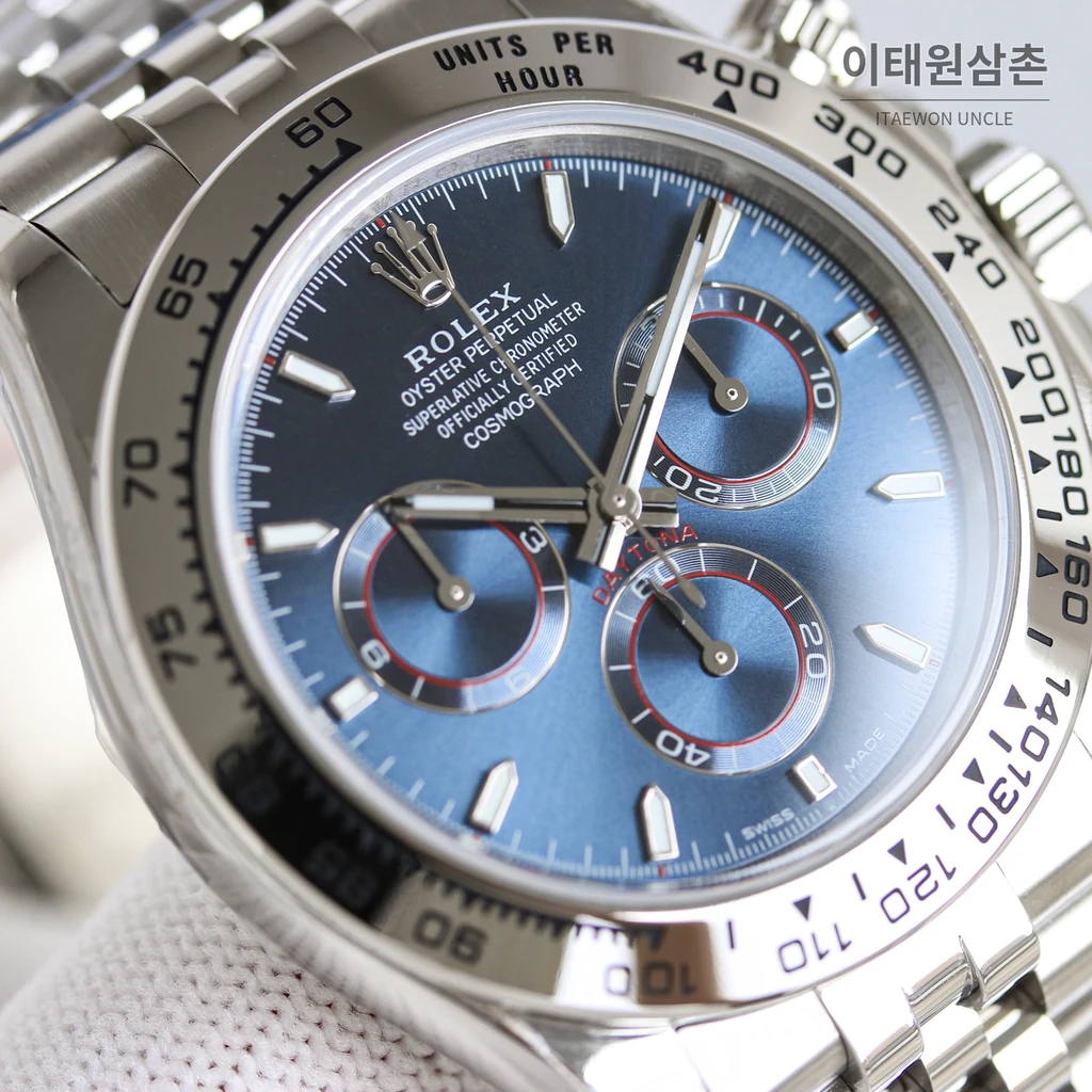 롤렉스 데이토나 904L 스틸 세라믹 베젤 주빌리 네이비다이얼 오토매틱 40mm