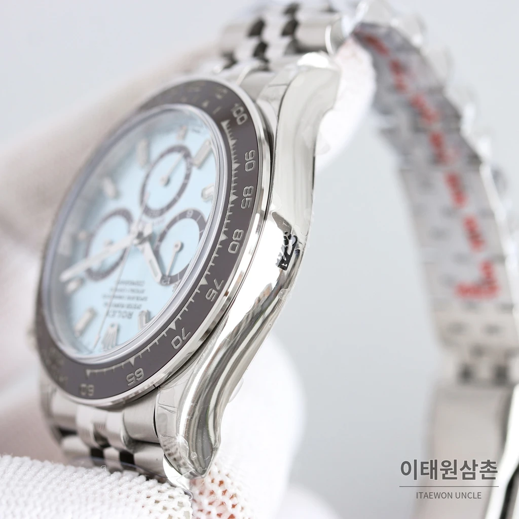 롤렉스 데이토나 904L 스틸 주얼 인덱스 아이스블루다이얼 오토매틱 40mm