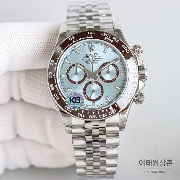 롤렉스 데이토나 904L 스틸 주빌리 아이스블루다이얼 오토매틱 40mm