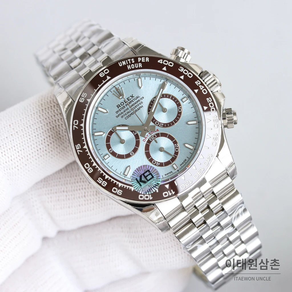 롤렉스 데이토나 904L 스틸 주빌리 아이스블루다이얼 오토매틱 40mm