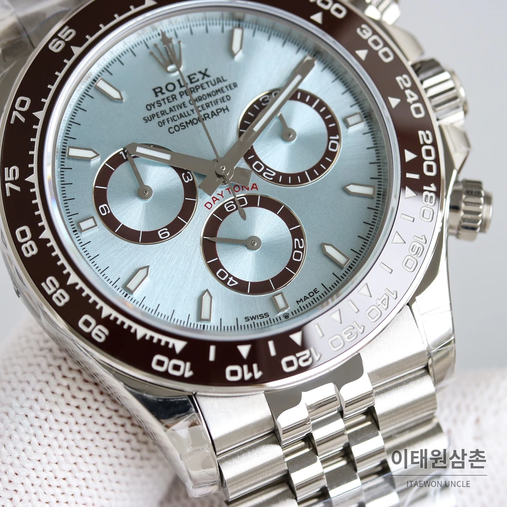 롤렉스 데이토나 904L 스틸 주빌리 아이스블루다이얼 오토매틱 40mm