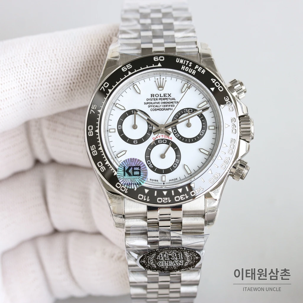 롤렉스 데이토나 904L 스틸 주빌리 화이트다이얼 오토매틱 40mm
