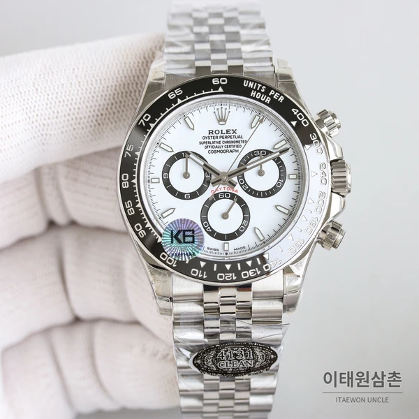 롤렉스 데이토나 904L 스틸 주빌리 화이트다이얼 오토매틱 40mm 롤렉스 데이토나 904L 스틸 주빌리 화이트다이얼 오토매틱 40mm