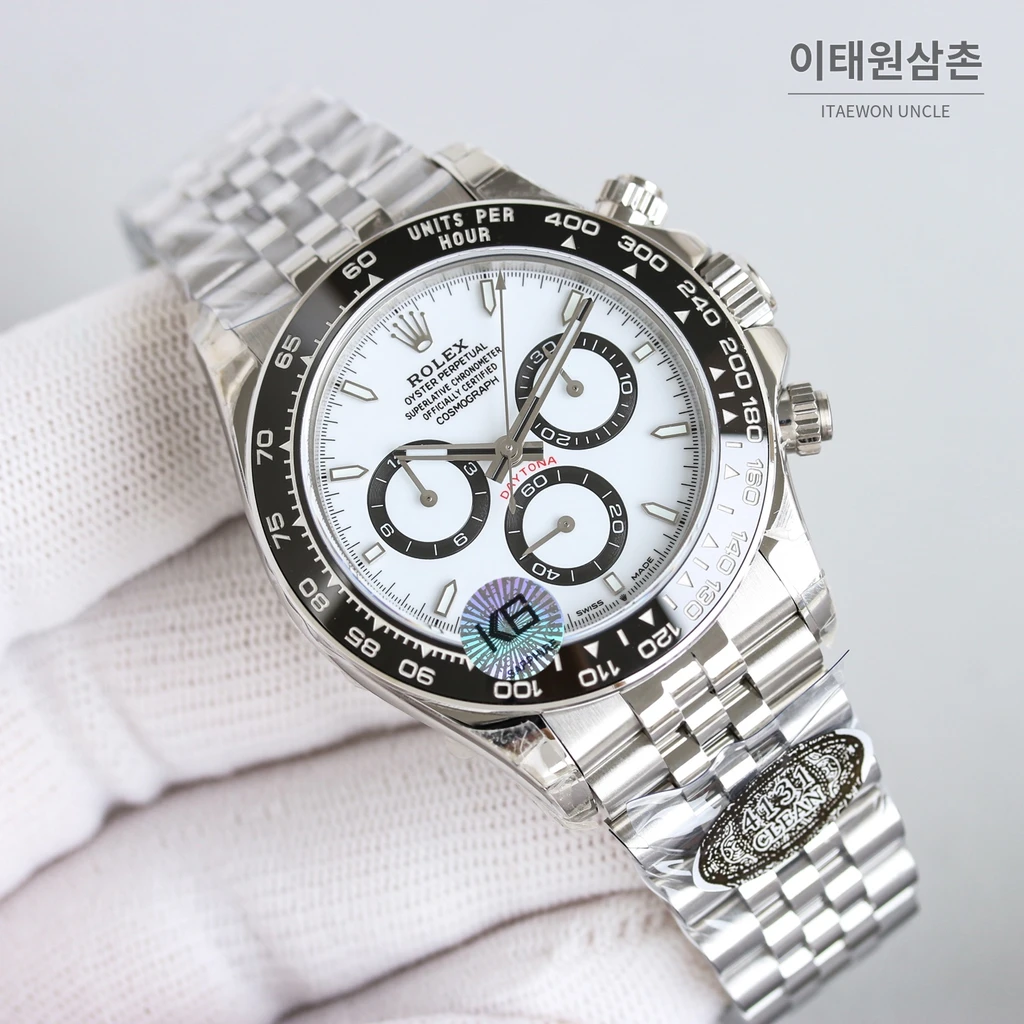 롤렉스 데이토나 904L 스틸 주빌리 화이트다이얼 오토매틱 40mm