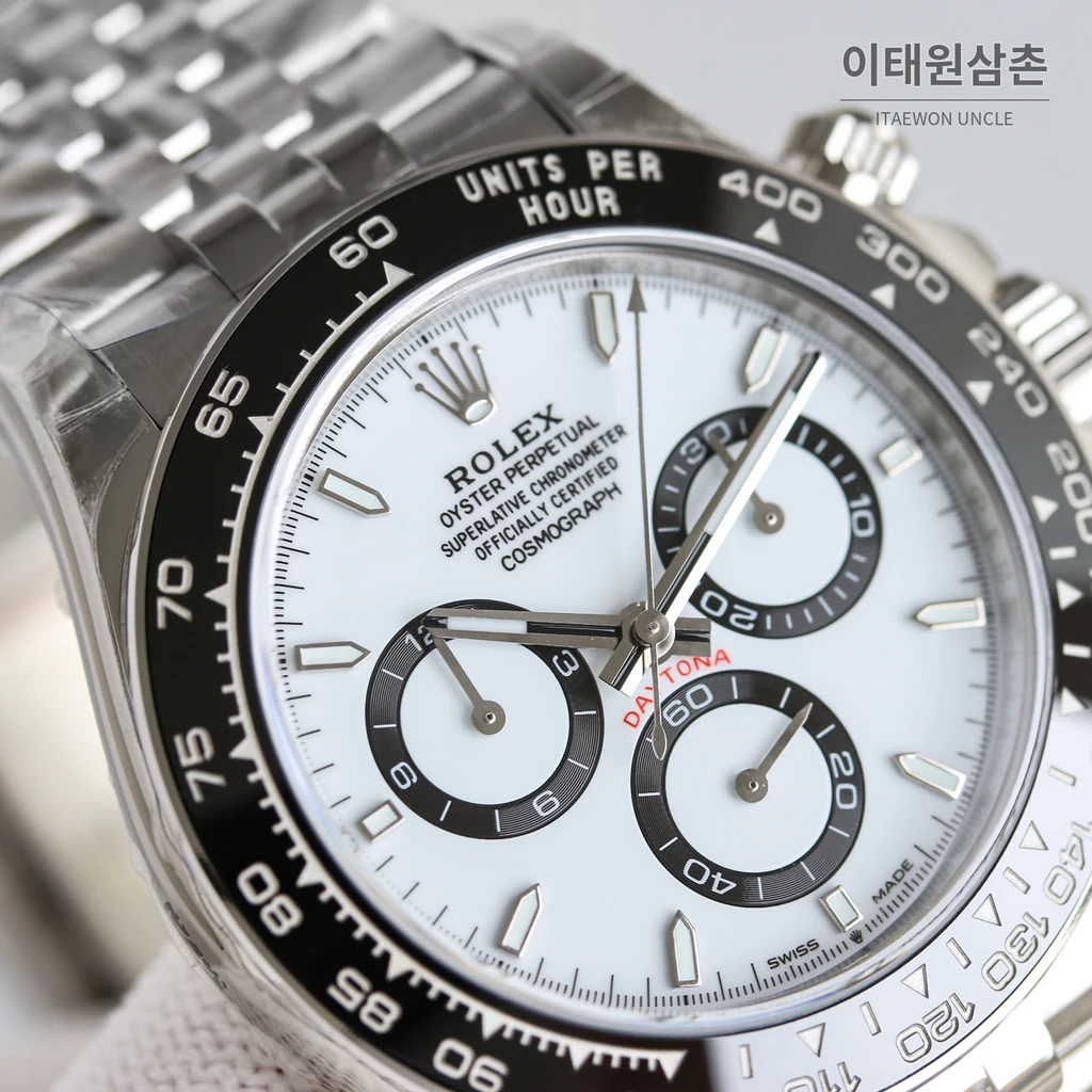 롤렉스 데이토나 904L 스틸 주빌리 화이트다이얼 오토매틱 40mm