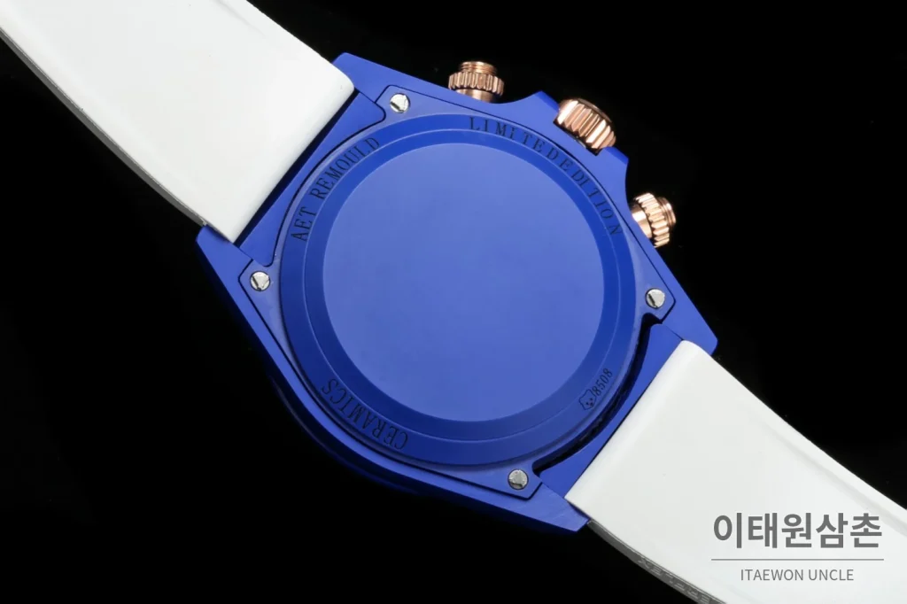롤렉스 데이토나 AET 커스텀 블랙 세라믹 크로노그래프 오토매틱 40mm 멀티컬러 다이얼