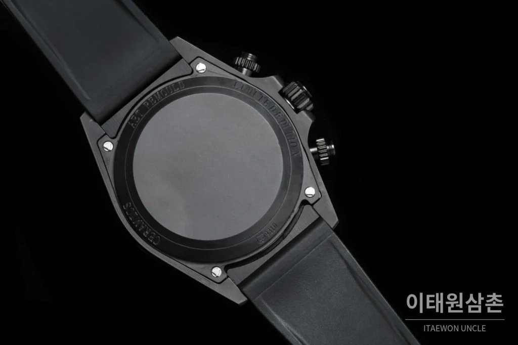 롤렉스 데이토나 AET 커스텀 블랙 세라믹 크로노그래프 오토매틱 40mm 블랙 다이얼