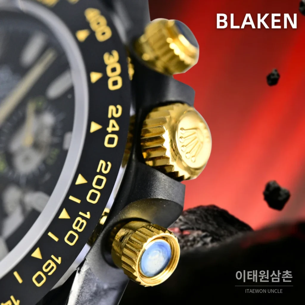 롤렉스 데이토나 블랙다이얼 투톤 크로노그래프 오토매틱 40mm