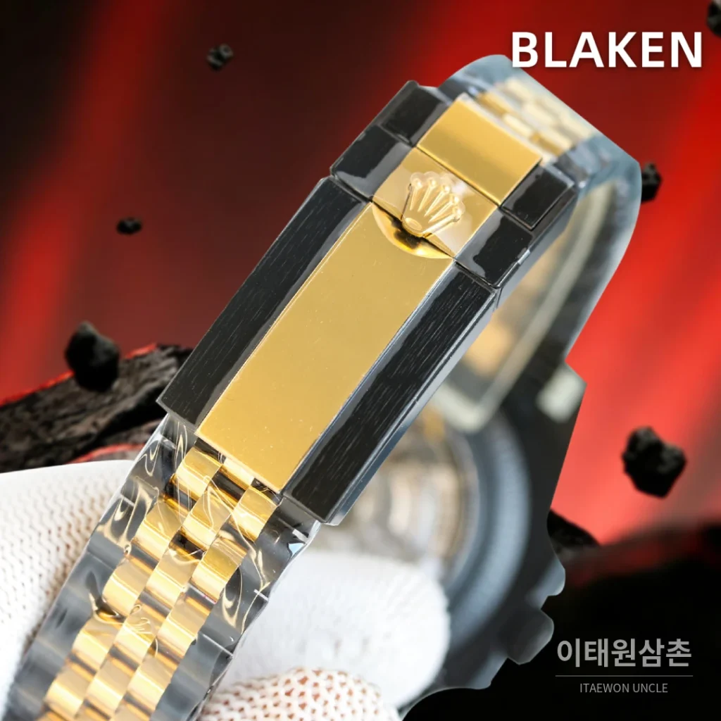 롤렉스 데이토나 블랙다이얼 투톤 크로노그래프 오토매틱 40mm (2)