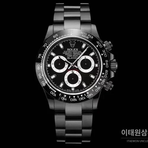 롤렉스 데이토나 올블랙 스틸 크로노그래프 오토매틱 40mm (3) 롤렉스 데이토나 올블랙 스틸 크로노그래프 오토매틱 40mm 블랙 다이얼 (2)