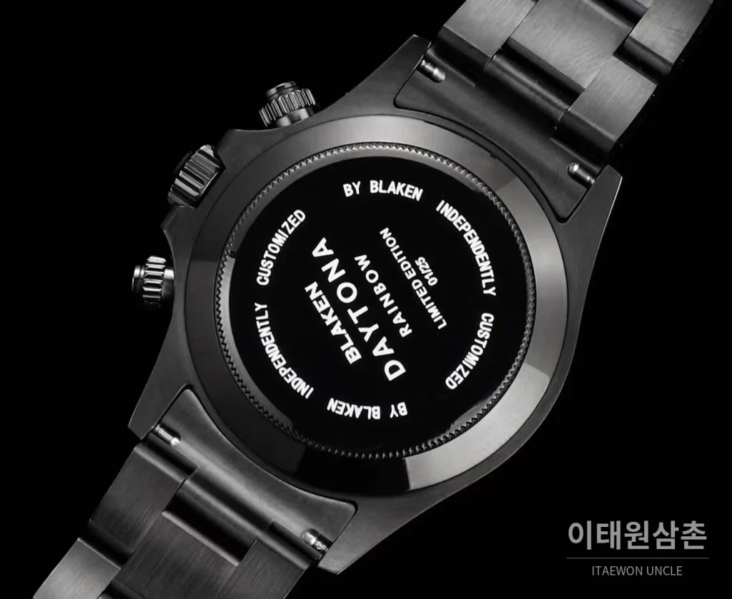 롤렉스 데이토나 올블랙 스틸 크로노그래프 오토매틱 40mm 블랙 다이얼 (2)