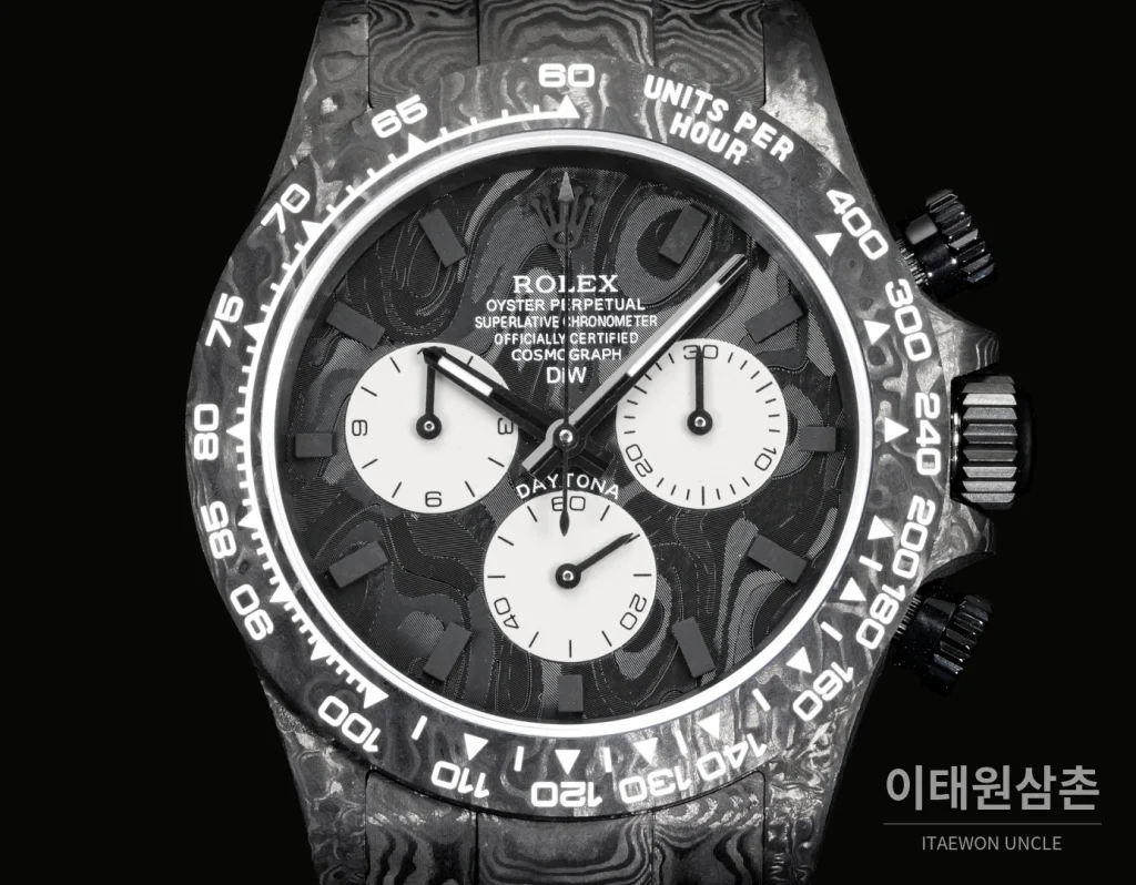 롤렉스 데이토나 BLAKEN 무광 블랙 카본 크로노그래프 오토매틱 40mm 블랙 다이얼 블랙 베젤