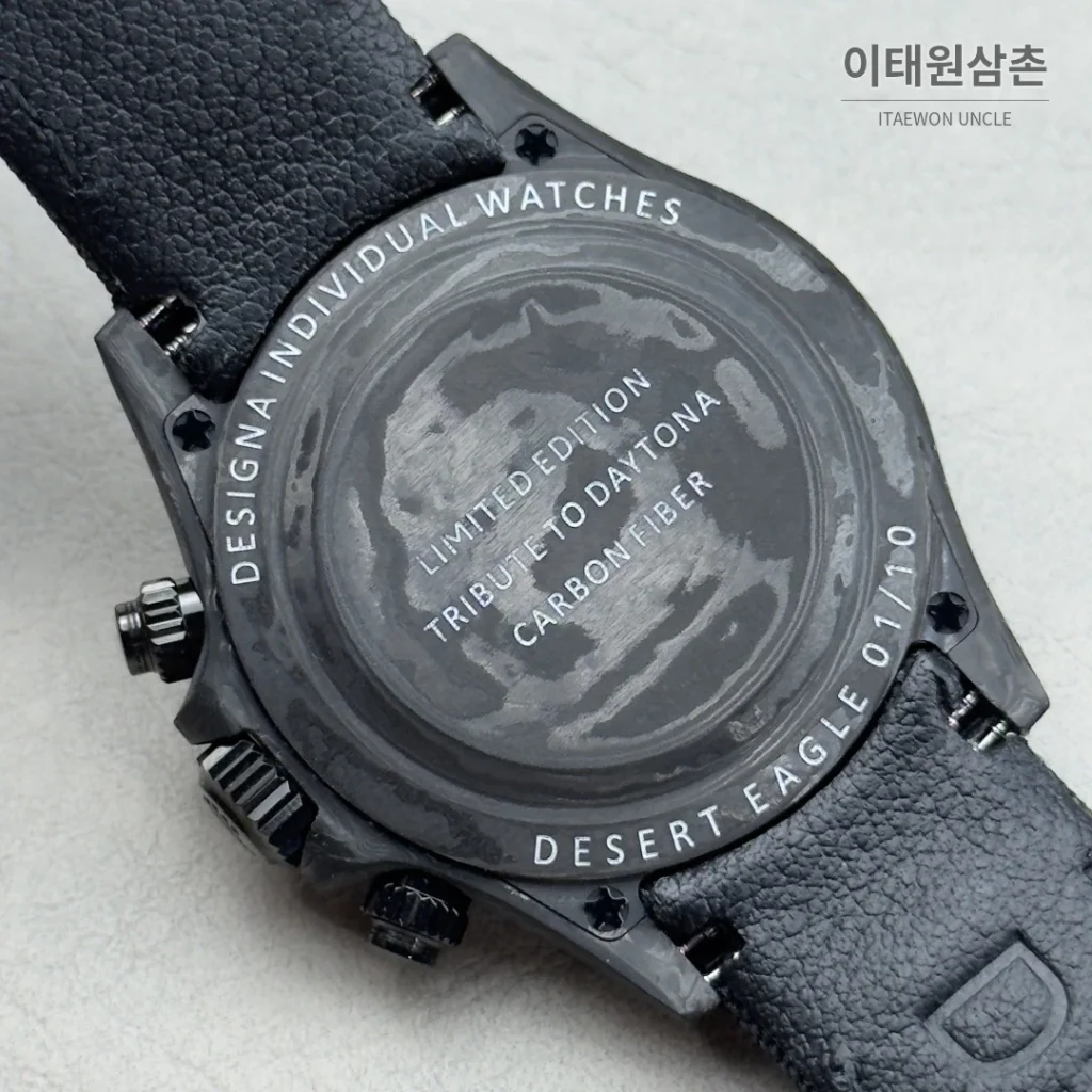 롤렉스 데이토나 카본파이버 크로노그래프 오토매틱 40mm 블랙 블랙 나일론 스트랩 (2)