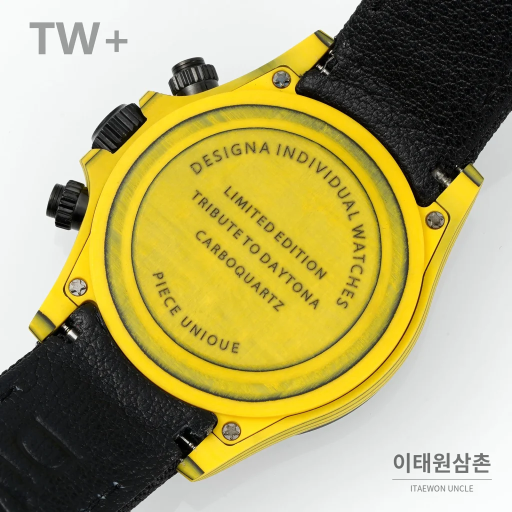 롤렉스 데이토나 카본 파이버 야광 케이스 크로노그래프 오토매틱 40mm 카본 블랙 블랙 나일론 스트랩 블랙 베젤 (2)