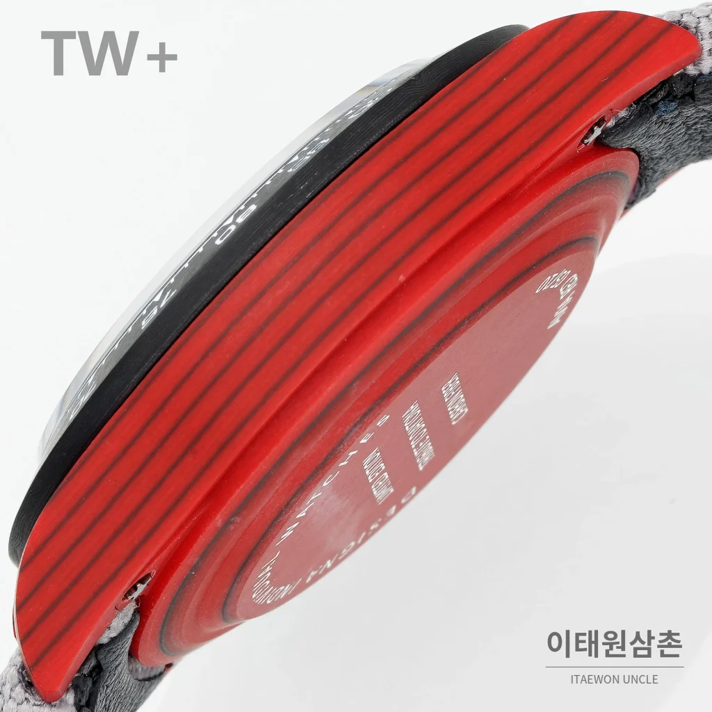 롤렉스 데이토나 카본 파이버 야광 케이스 크로노그래프 오토매틱 40mm 카본 블랙 그레이 나일론 스트랩 블랙 베젤