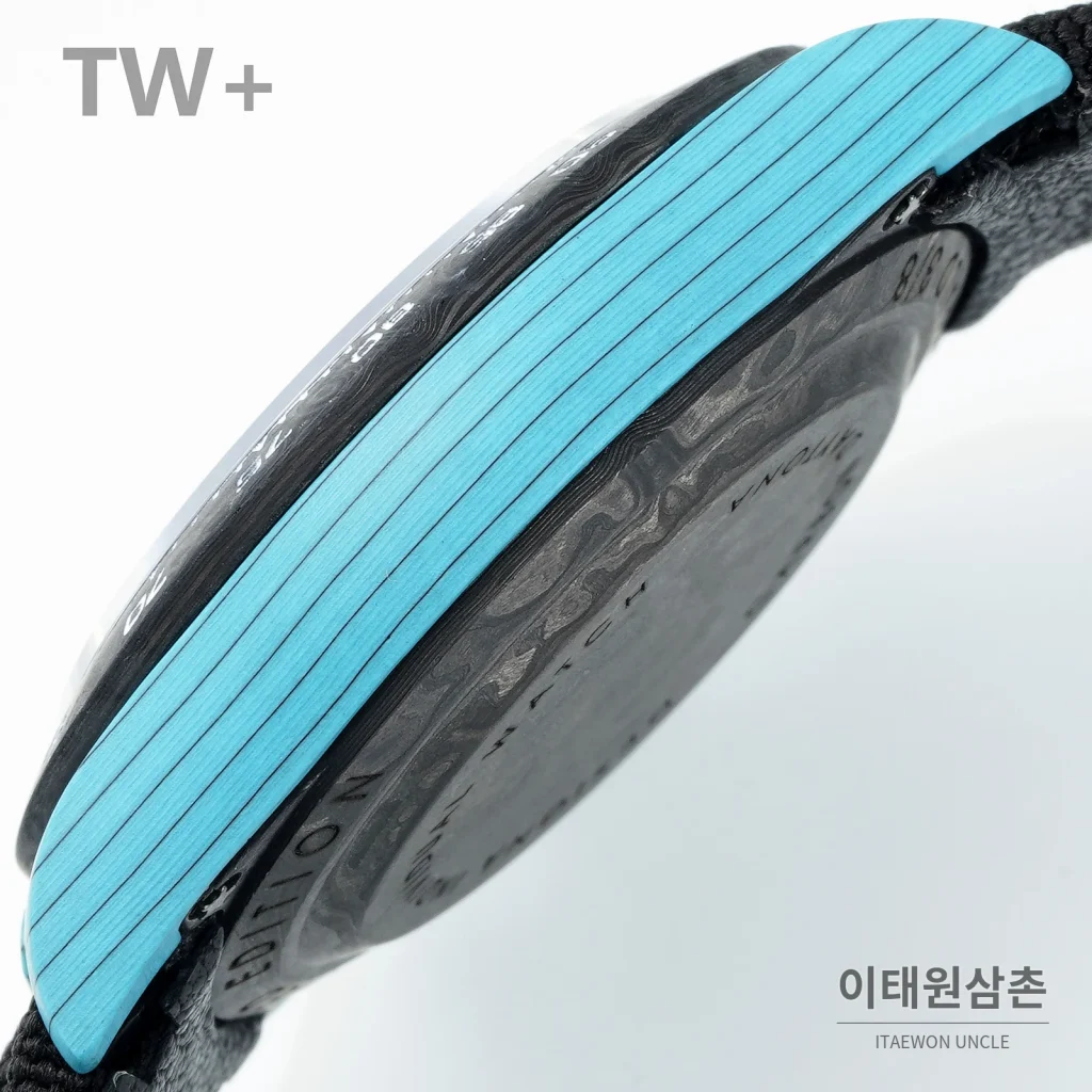 롤렉스 데이토나 카본 파이버 야광 케이스 크로노그래프 오토매틱 40mm 카본 블랙 블랙 나일론 스트랩 블랙 베젤 (3)