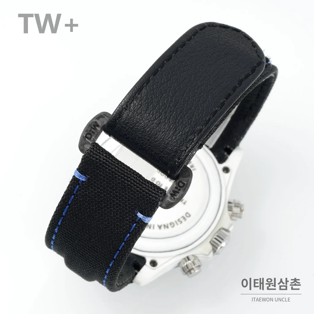 롤렉스 데이토나 카본 파이버 야광 케이스 크로노그래프 오토매틱 40mm 카본 블랙 블랙 나일론 스트랩 블랙 베젤 (4)