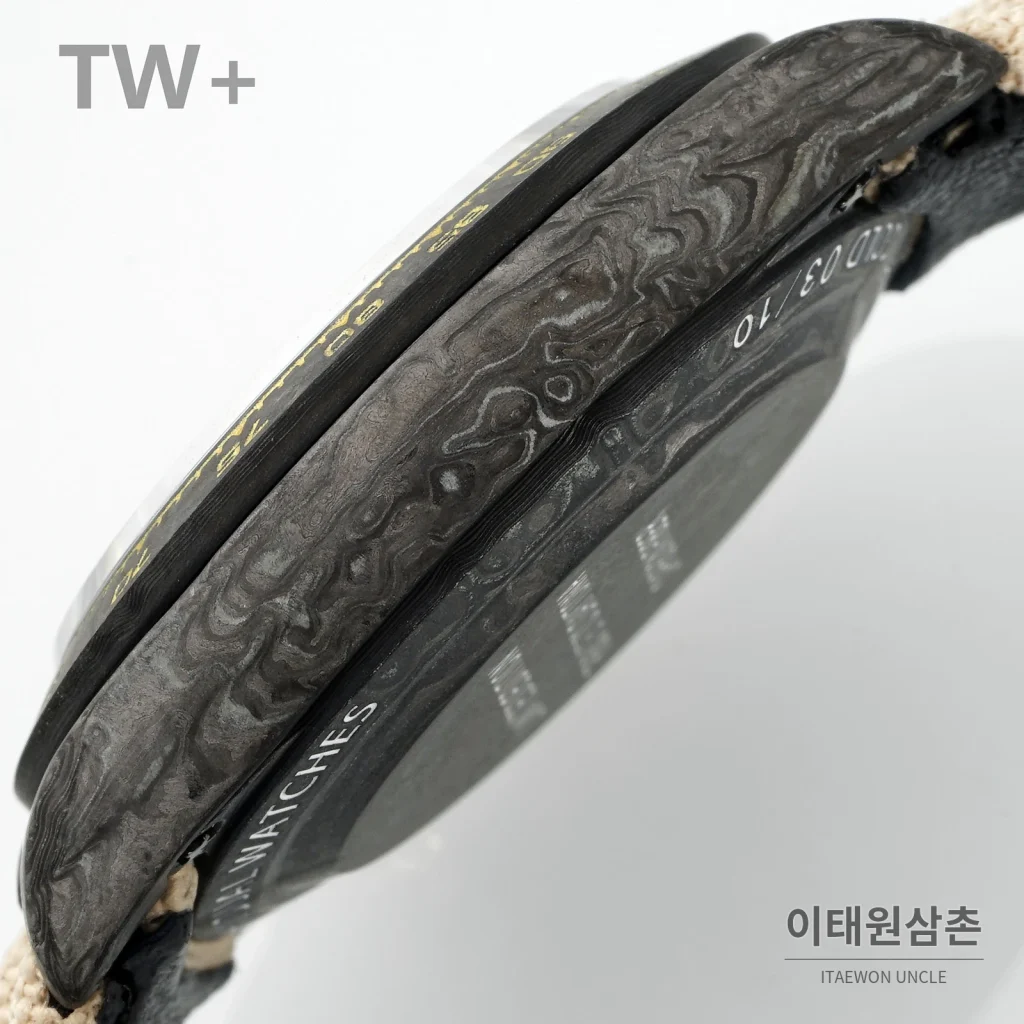 롤렉스 데이토나 카본 파이버 야광 케이스 크로노그래프 오토매틱 40mm 카본 블랙 샴페인 나일론 스트랩 블랙 베젤