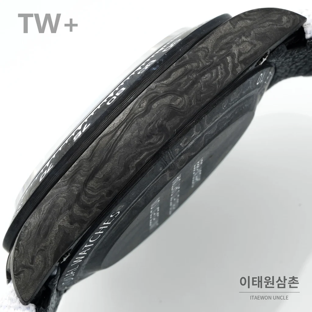 롤렉스 데이토나 카본 파이버 야광 케이스 크로노그래프 오토매틱 40mm 카본 블랙 화이트 나일론 스트랩 블랙 베젤