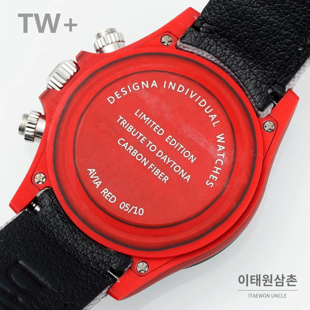 롤렉스 데이토나 카본 파이버 야광 케이스 크로노그래프 오토매틱 40mm 카본 블랙 그레이 나일론 스트랩 블랙 베젤