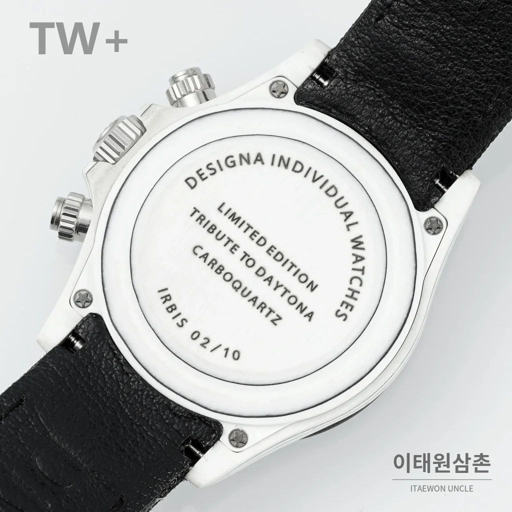 롤렉스 데이토나 카본 파이버 야광 케이스 크로노그래프 오토매틱 40mm 카본 블랙 블랙 나일론 스트랩 블랙 베젤 (4)