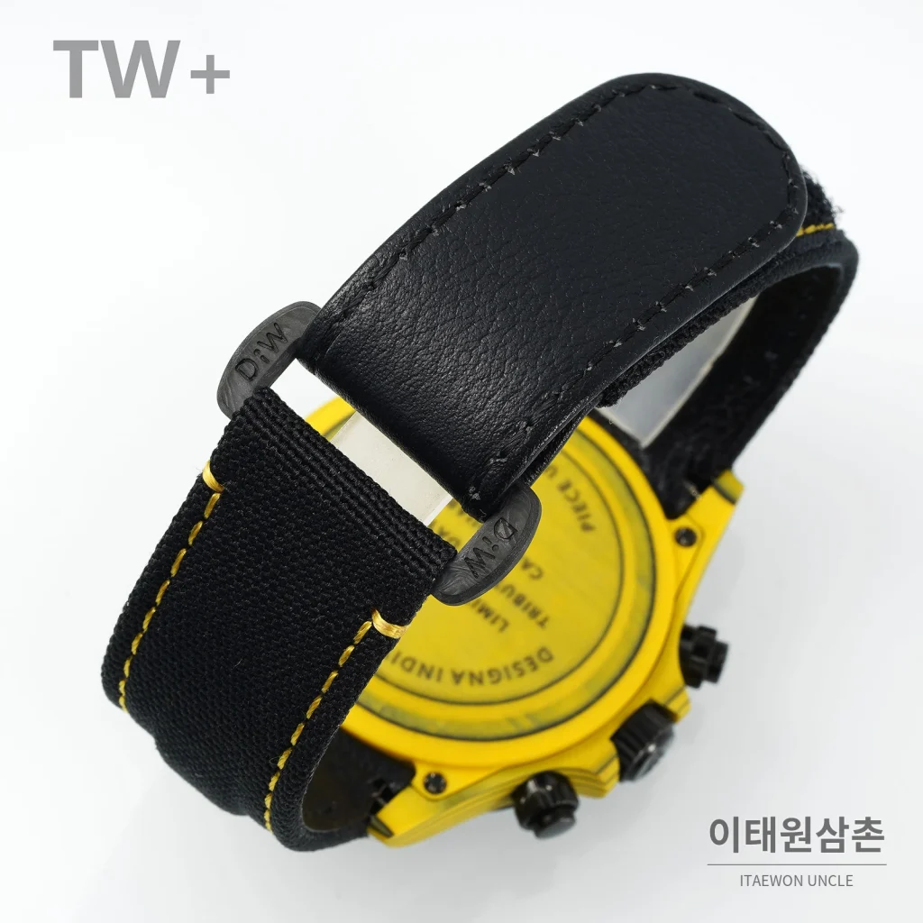 롤렉스 데이토나 카본 파이버 야광 케이스 크로노그래프 오토매틱 40mm 카본 블랙 블랙 나일론 스트랩 블랙 베젤 (2)