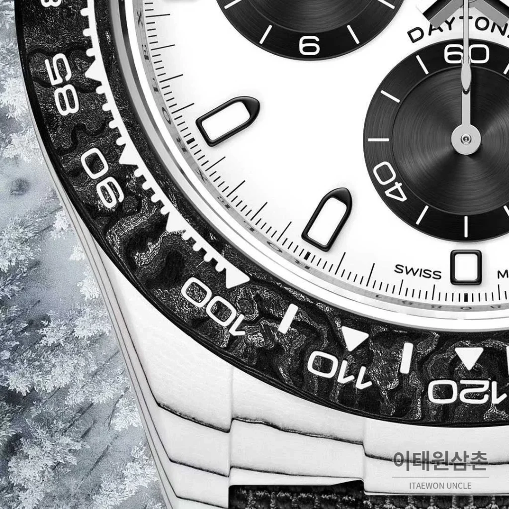 롤렉스 데이토나 카본파이버 스켈레톤 야광 크로노그래프 오토매틱 40mm 블랙 (2)