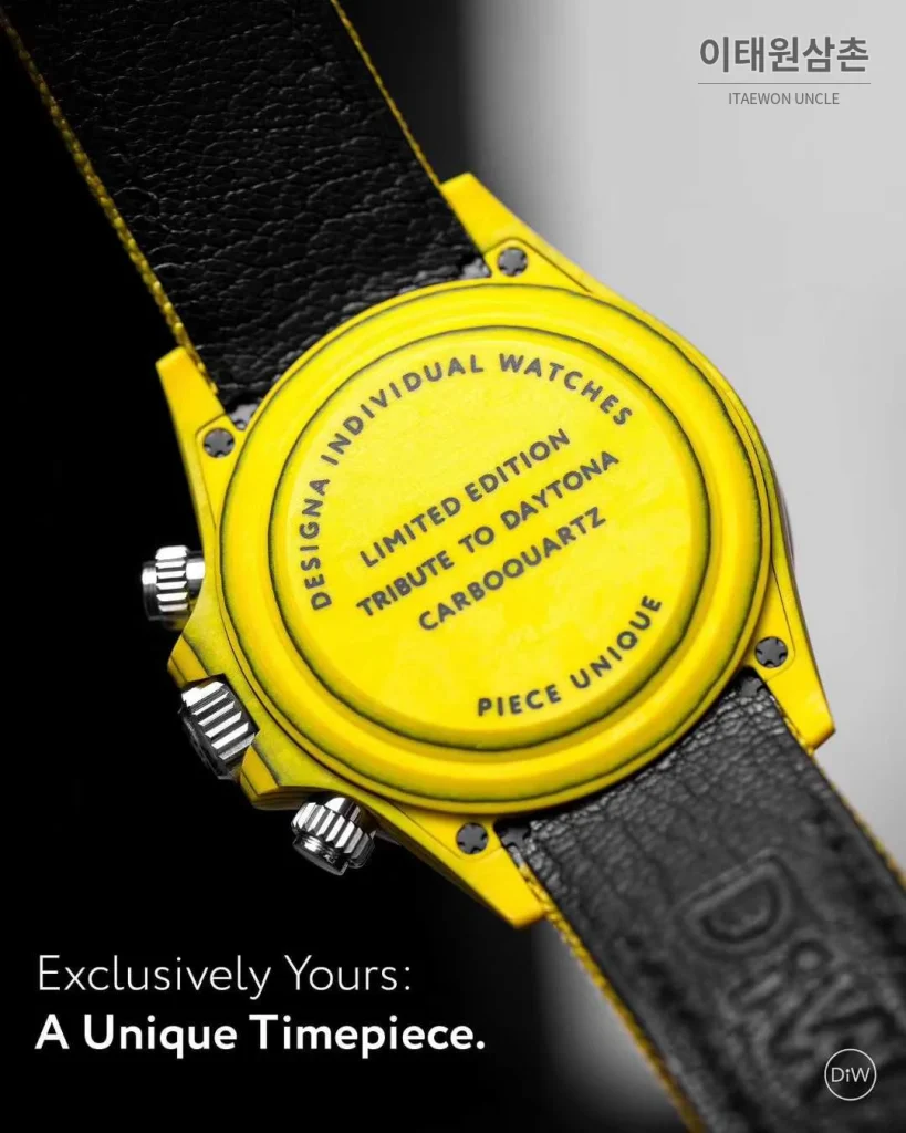롤렉스 데이토나 카본파이버 스켈레톤 야광 크로노그래프 오토매틱 40mm 블랙