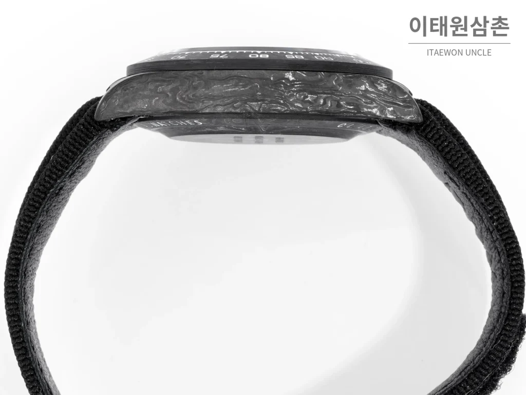 롤렉스 데이토나 크로노그래프 오토매틱 40mm 아이스블루 다이얼 블랙 나일론 스트랩 그레이 베젤 카본 케이스 (2)