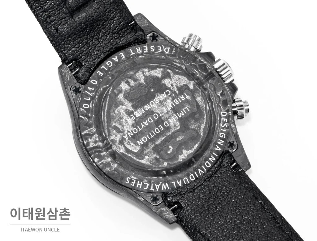 롤렉스 데이토나 크로노그래프 오토매틱 40mm 그린 다이얼 블랙 나일론 스트랩 블랙 베젤 카본 케이스 (2)