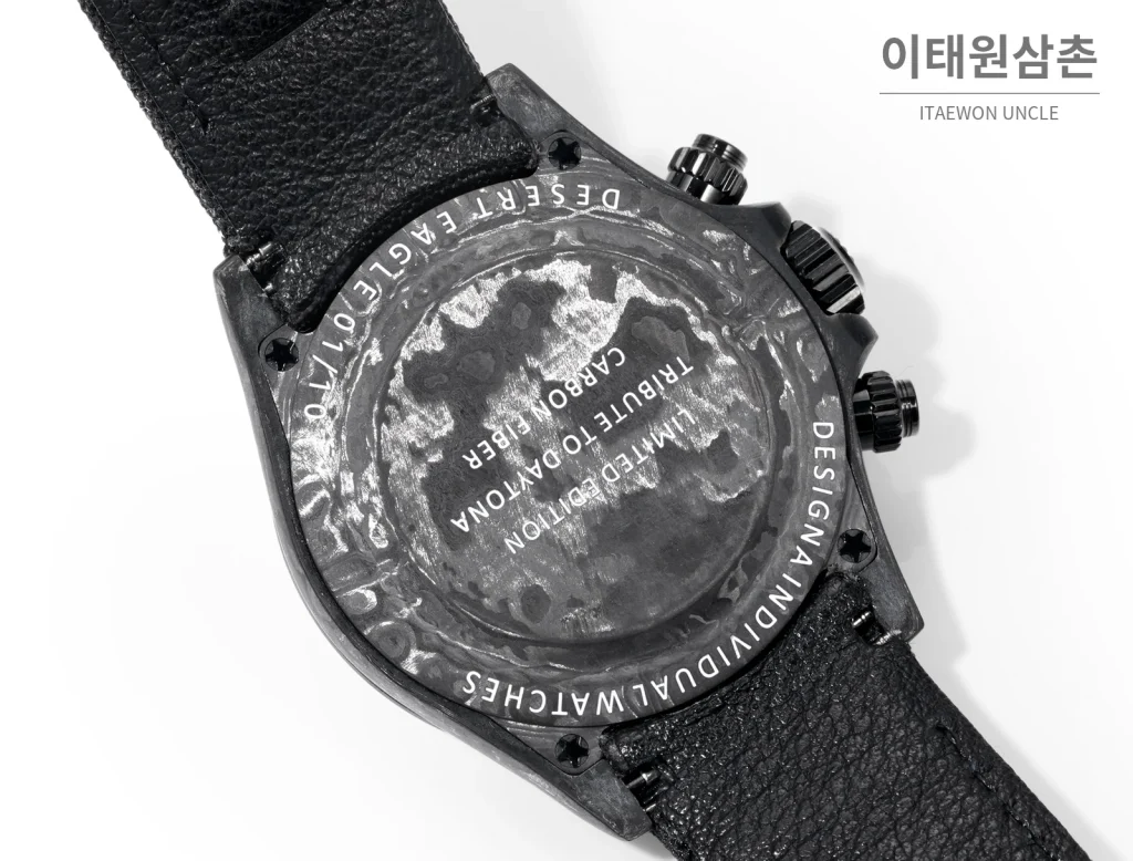 롤렉스 데이토나 크로노그래프 오토매틱 40mm 블랙 다이얼 블랙 나일론 스트랩 블랙 베젤 카본 케이스 (4)