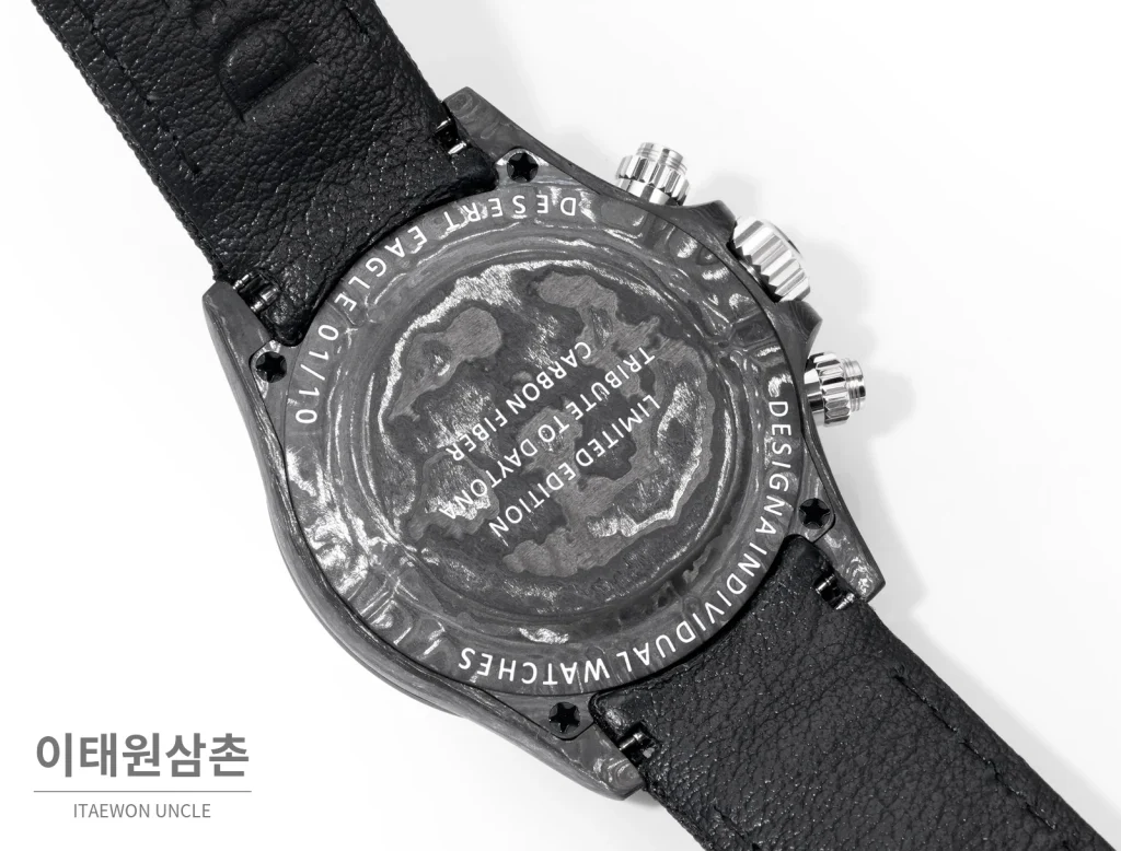 롤렉스 데이토나 크로노그래프 오토매틱 40mm 아이스블루 다이얼 블랙 나일론 스트랩 그레이 베젤 카본 케이스 (2)