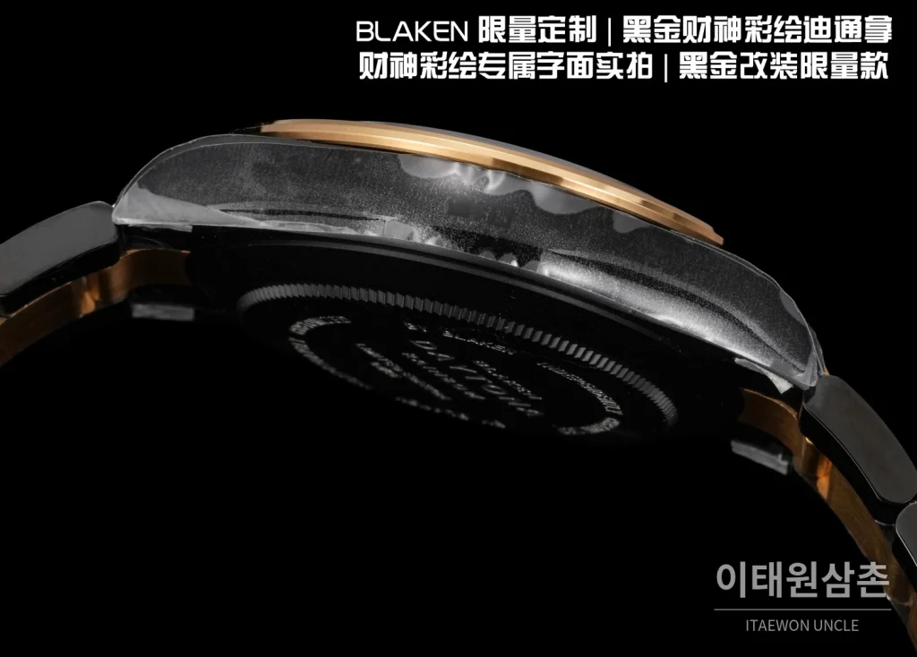 롤렉스 데이토나 크로노그래프 오토매틱 40mm 멀티컬러 다이얼 투톤 브레이슬릿 블랙 베젤