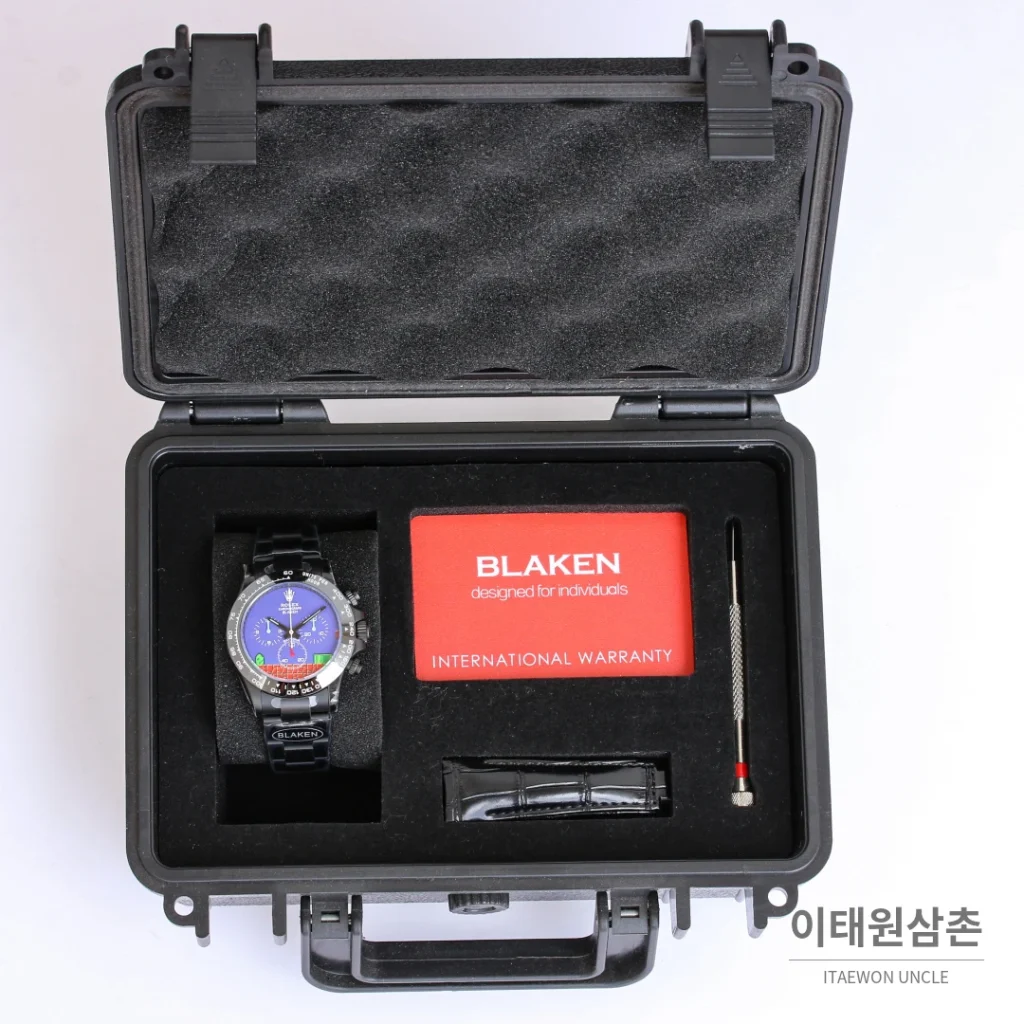 롤렉스 데이토나 크로노그래프 오토매틱 40mm 블루 다이얼 세라믹 브레이슬릿 블랙 베젤 세라믹 케이스