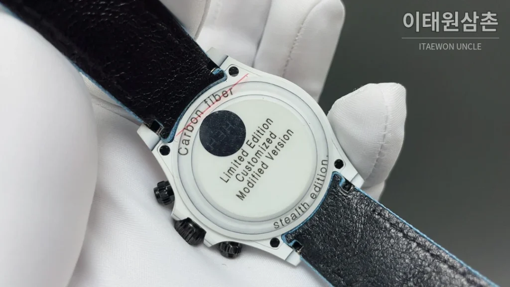 롤렉스 데이토나 크로노그래프 오토매틱 40mm 블루 다이얼 아이스블루 나일론 스트랩 그레이 베젤