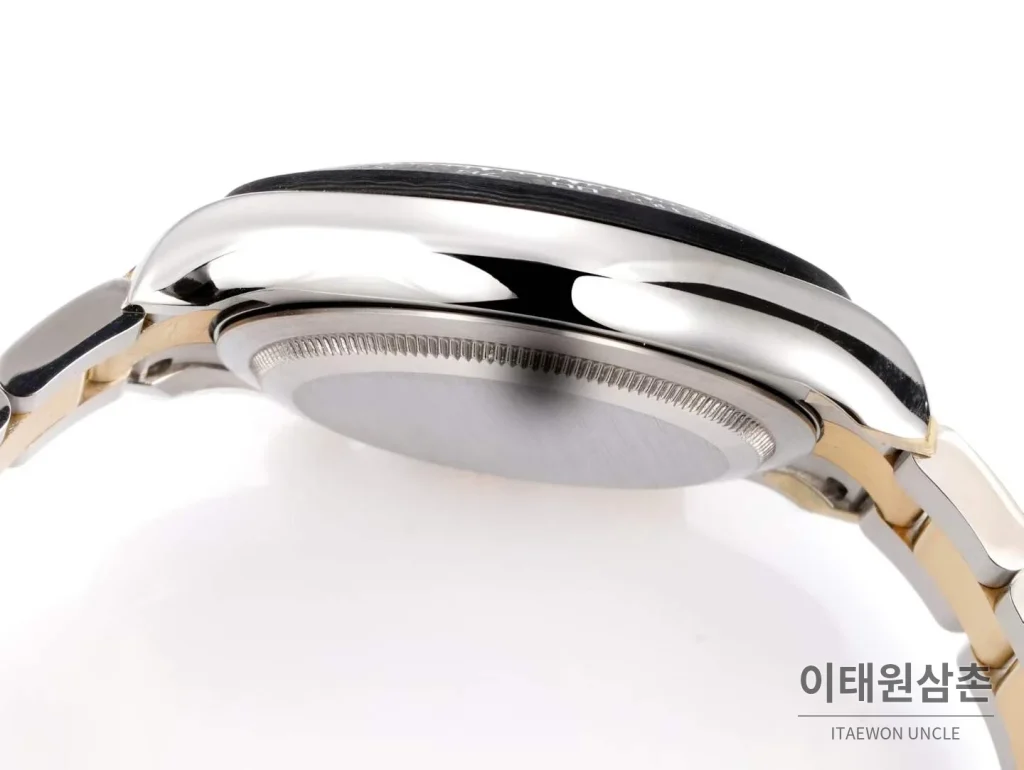롤렉스 데이토나 크로노그래프 오토매틱 스켈레톤 다이얼 투톤 브레이슬릿 블랙 베젤