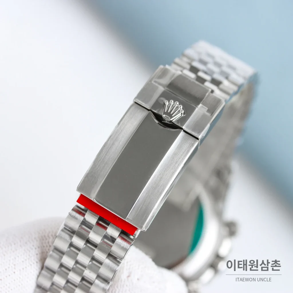 롤렉스 데이토나 크로노그래프 오토매틱 블랙 다이얼 스틸 브레이슬릿 블랙 베젤