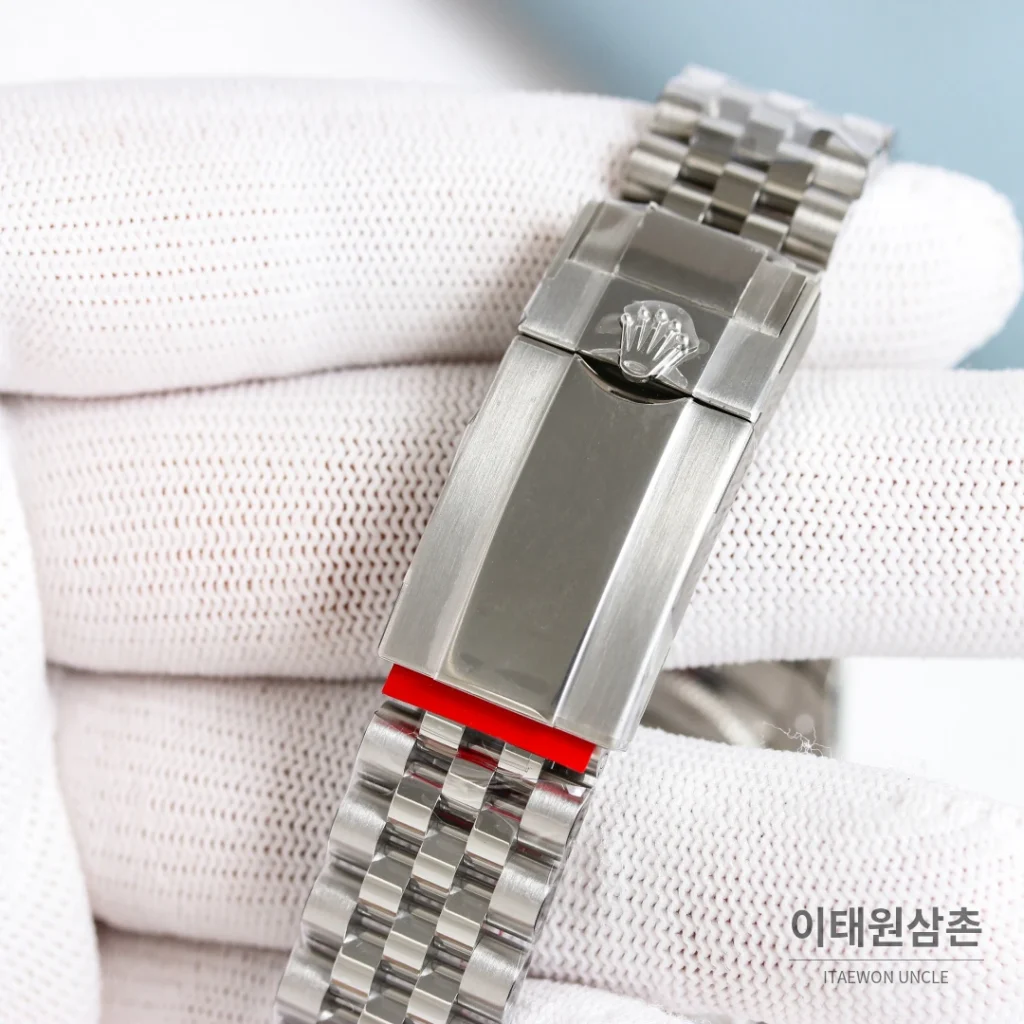 롤렉스 데이토나 크로노그래프 오토매틱 아이스블루 다이얼 스틸 브레이슬릿 브라운 베젤