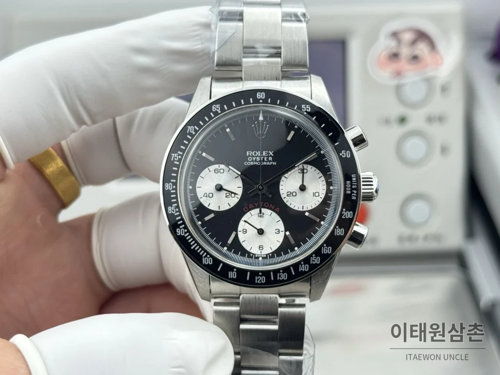 롤렉스 데이토나 뉴먼 팬더다이얼 핸드와인딩 크로노그래프 37mm (2)