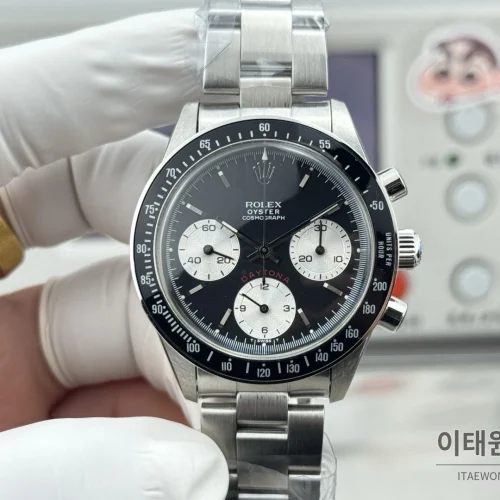 롤렉스 데이토나 뉴먼 팬더다이얼 핸드와인딩 크로노그래프 37mm (2)