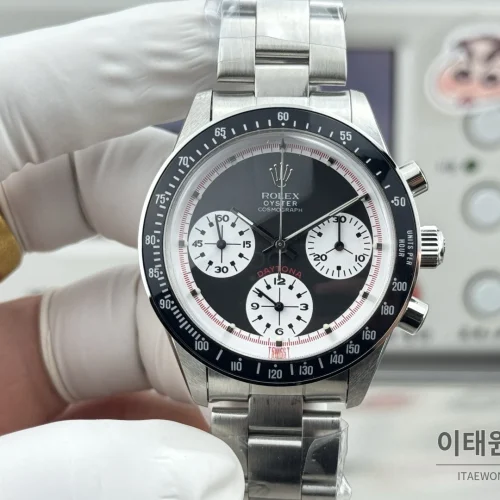 롤렉스 데이토나 뉴먼 팬더다이얼 핸드와인딩 크로노그래프 37mm (3)