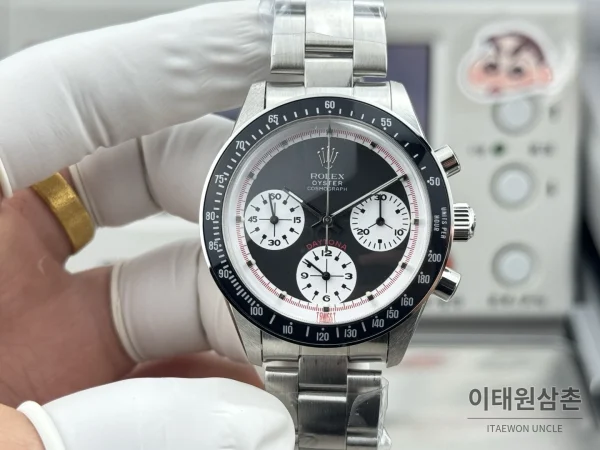 롤렉스 데이토나 뉴먼 팬더다이얼 핸드와인딩 크로노그래프 37mm (3)