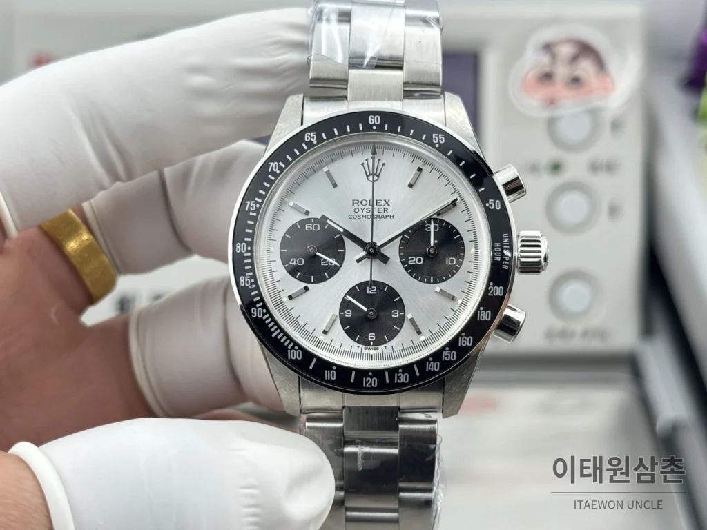 롤렉스 데이토나 뉴먼 팬더다이얼 핸드와인딩 크로노그래프 37mm (4)